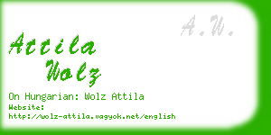 attila wolz business card
